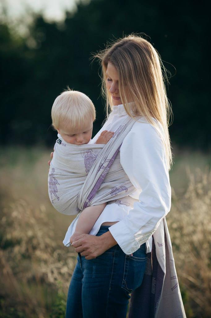 Didymos Tragetuch Gr. 7 WELEDA (Ecru - Lila)