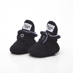 [501822] Kings & Rebels Babyschuhe Fleece 0-3 Monate (Classic Schwarz)