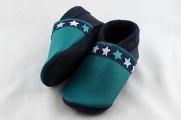 [501987] Krabbelschuhe aus Leder Megastars türkis (16)
