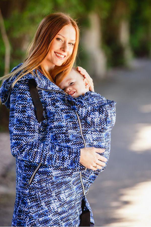 Greyse Sommertragejacke Blue pixels (weiß / blau / schwarz)