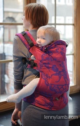 [503000] Lenny Lamb Tragehilfe Babysize  (56 - 86 cm / 18 Kilo) (Mico red & purple (bordeaux und lila))