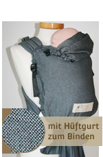 [503144] Storchenwiege BabyCarrier SLIM (50 – 86 cm / 15 kg) (graphit)