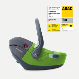 [503160] SWANDOO Albert i-Size Babyschalen (40 – 85 cm/ 0 – 13 kg) (Lime /Seasam Grey)