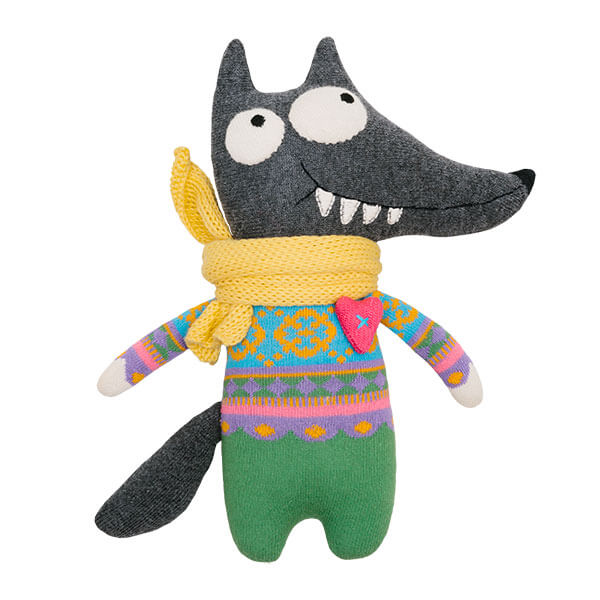 HickUps Sockentier Wolf Midi grün/grau