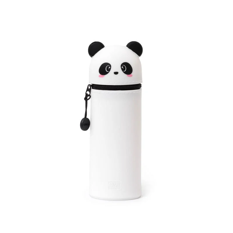 [503942-01] Legami 2-in-1-Federmäppchen aus Silikon - Kawaii (Panda)