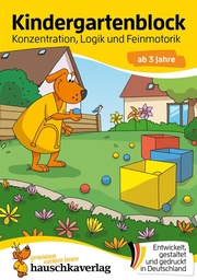 [504027-1] Hauschkaverlag Kindergartenblock ab 3 Jahre (Konzentration, Logik, Feinmotorik)