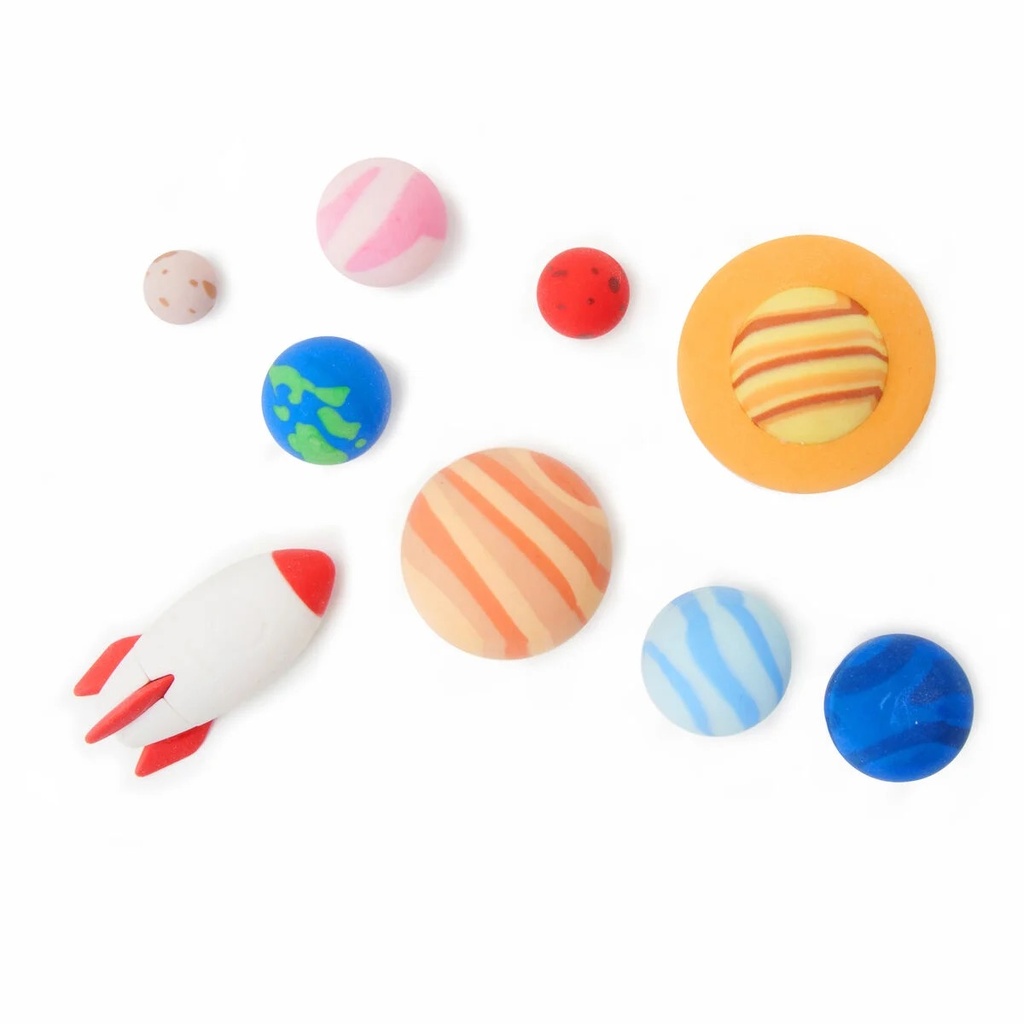 Legami 9 Radiergummis im Set - Solar System bunt