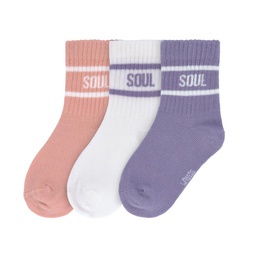[504227-1] Lässig Tennis Socks 3er Set 19-22 (peach/pastel/lilac)