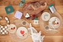 [504235-1] Lässig Kindergeschirr Set (Teller - Schüssel - Becher - Löffel) (Happy Rascals, Smile)