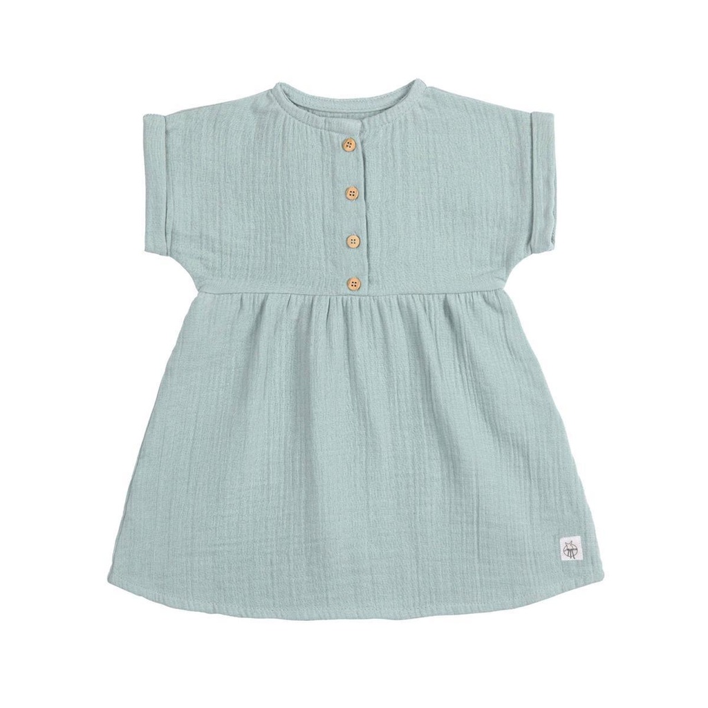 Lässig Kinderkleid - Bio Baumwolle Silbergrau