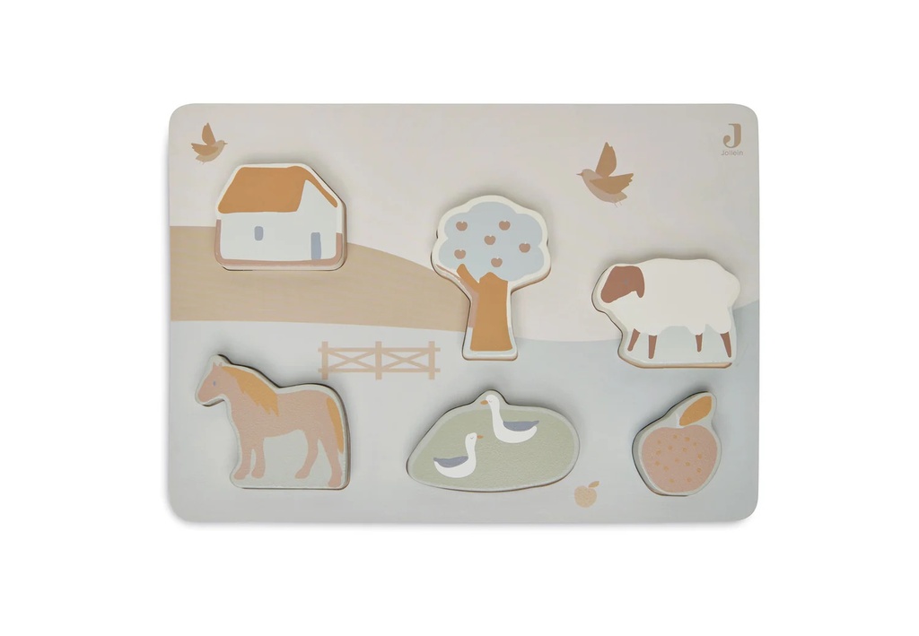 Jollein Puzzle aus Holz Farm