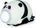 [504515-1] Legami Wiederaufladbare Frontleuchte mit 3 Lichtmodi und 5 Klingeltönen (Panda)