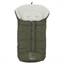 [501532] Heitmann Felle - Winterfußsack - Serie “Eisbärchen” (Dunkelgrün meliert / naturweiß)
