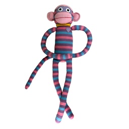 [501540-10] HickUps Kuscheltier Sockenaffe Maxi Streifen (Rosa / Lila)