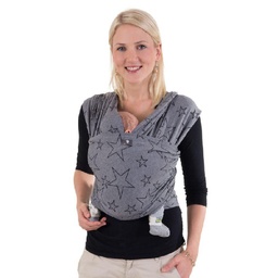 [501644] Hoppediz elastisches Tragetuch (Grey stars / grau mit Sternen)