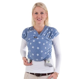 [501646] Hoppediz elastisches Tragetuch (Blau mit weißen Sternen / blue stars)