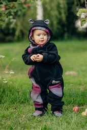 [502117] Lenny Lamb Fleeceoverall (Schwarz Little Herringbone Inspiration, 68)