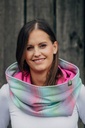 [502982] Lenny Lamb Kaminschal (Little Herringbone Impression mit Fuchsia)