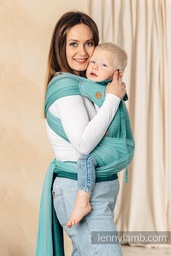 [503003-7] Lenny Lamb Wrap-Tai Babysize (50 - 86 cm / 15 Kilo) (Professional Little Herringbone Grün (Fischgrät))