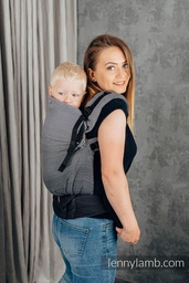 [503293] Lenny Lamb Preschool Tragehilfe (86 - 122cm / 20 kg) (Little Herringbone Ombre Grey)