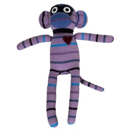 [503404-002] HickUps Kuscheltier Sockenaffe Midi Streifen (violett)