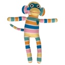 [503404-003] HickUps Kuscheltier Sockenaffe Midi Streifen (weiß/pastell)