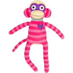 [503404-007] HickUps Kuscheltier Sockenaffe Midi Streifen (rosa/pink)