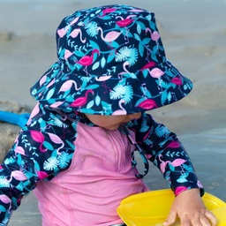 [503607-05] green sprouts Sonnenhut 2-4 Jahre UV50+ (Navy Flamingos)