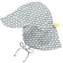[503614-02] green sprouts Sonnenhut mit Nackenschutz 0-6m UV50+ (Grey Fish Geo)
