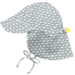 [503614-02] green sprouts Sonnenhut mit Nackenschutz 0-6m UV50+ (Grey Fish Geo)