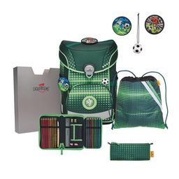 [503706-07] Der Die Das Schulranzen-Set Ergoflex Easy 2024 (Soccer Green)