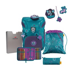 [503706-18] Der Die Das Schulranzen-Set Ergoflex Easy 2024 (Exklusiv Superflash Fairy Flower)