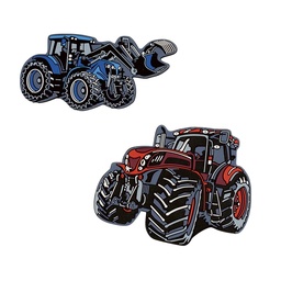 [503707-14] Der Die Das Wechselbuttons für Schulranzen (GLOW Traktor)