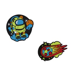 [503707-17] Der Die Das Wechselbuttons für Schulranzen (Neon Crazy)