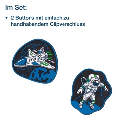 [503707-18] Der Die Das Wechselbuttons für Schulranzen (Moon Mission)
