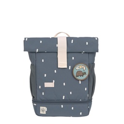 [503808-04] Lässig Kindergartenrucksack Rolltop Mini (Happy Prints, Dunkelblau)