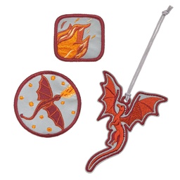 [503815-02] Lässig Anhänger & Patches 3er Set (Dragon)