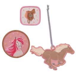 [503815-04] Lässig Anhänger & Patches 3er Set (Horse pink)