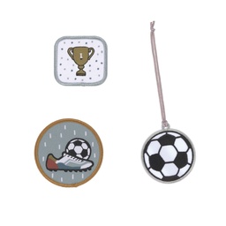 [503815-06] Lässig Anhänger & Patches 3er Set (Football)