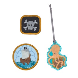 [503815-10] Lässig Anhänger & Patches 3er Set (Pirates)