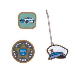[503815-11] Lässig Anhänger & Patches 3er Set (Police)
