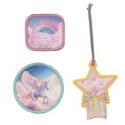 [503815-15] Lässig Anhänger & Patches 3er Set (Unicorn Star)
