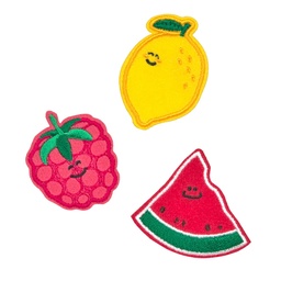 [503816-11] Lässig Textil-Sticker (3 Stk) - Schul Set (Früchte)