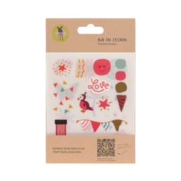 [503838-02] Lässig Rub on Transfer-Sticker (2 Stk) (Happy)