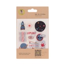 [503838-03] Lässig Rub on Transfer-Sticker (2 Stk) (Weltraum)