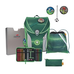 [503864-05] Der Die Das Schulranzen-Set Ergoflex Max 2024 (Soccer Green)