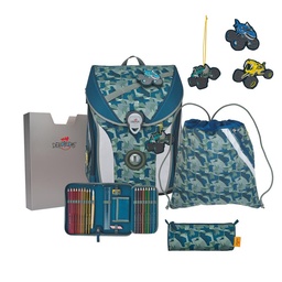 [503864-06] Der Die Das Schulranzen-Set Ergoflex Max 2024 (Monster Truck)