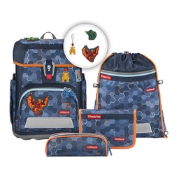 [503877-16] Step by Step Cloud Schulranzen-Set 5-tlg. (schleich Eldrador Creatures Lava Dragon)