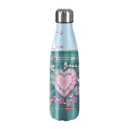 [503897-13] Step by Step Isolierte Edelstahl-Trinkflasche (Glitter Heart Hazle)