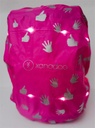 [503953-4] Xanadoo Schulranzen-Allwetterüberzug mit Reflektordruck und LED (Aufladung über USB) (Neon-Pink)